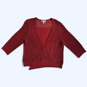 Red wrap cardigan with 34